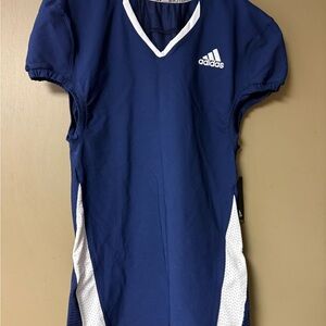 Adidas Kids Navy and White Athletic Shirt